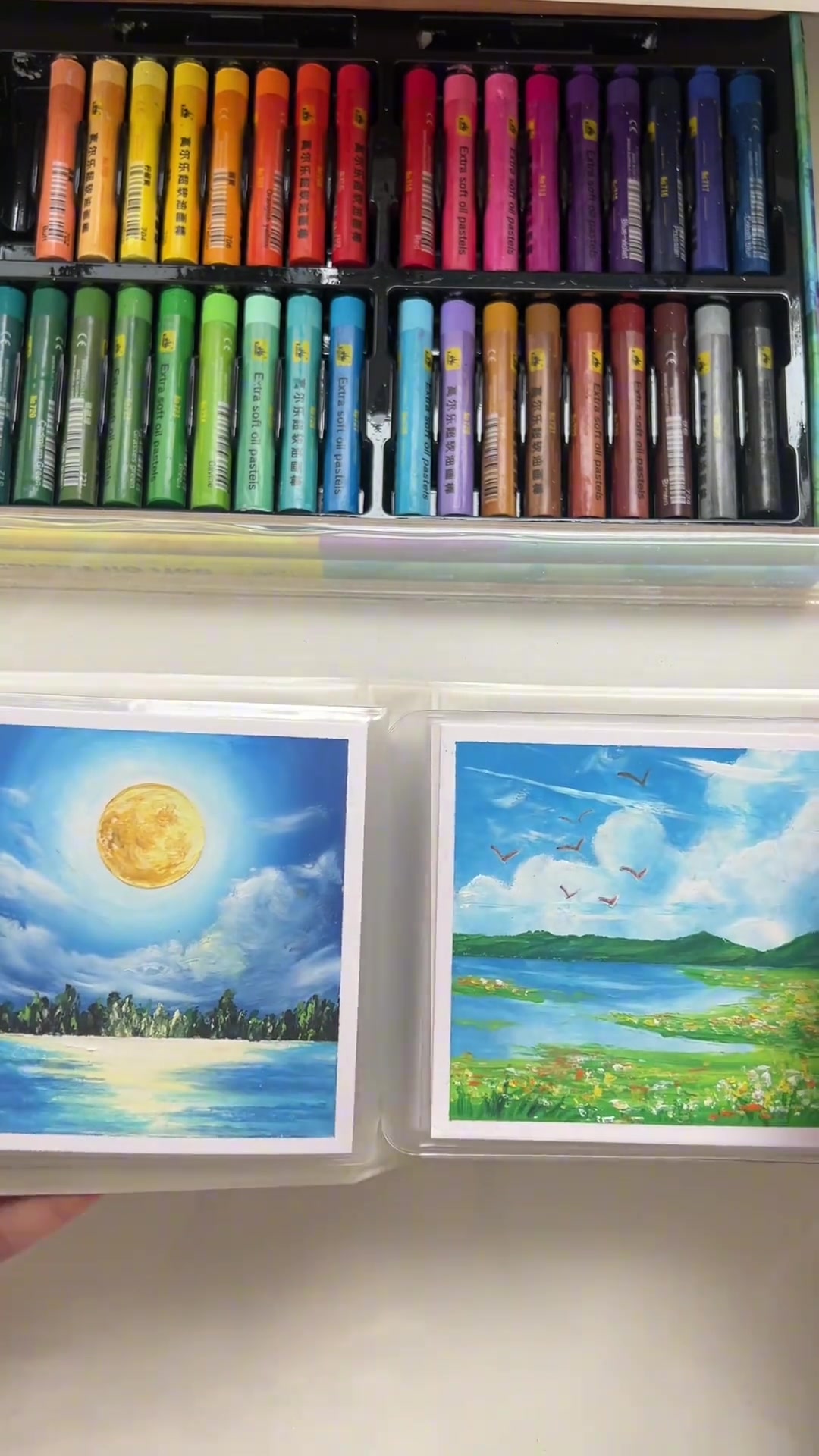 怎样用油画棒画画(图1)